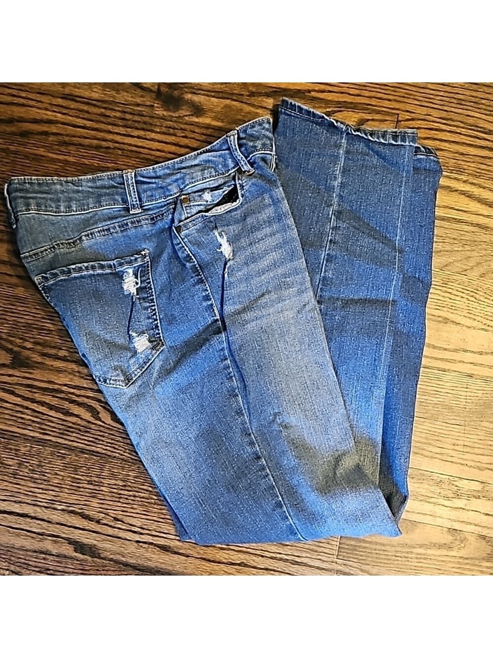 d. jeans Distressed Skinny Stretch 6 Med Wash 29x28.5 VGUC